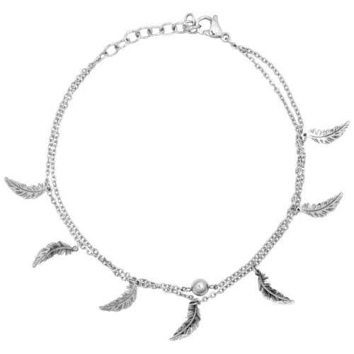 Feathers Multilayer Ankle Chain