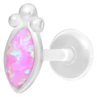 Pink Bindi Opal Push-Fit Labret
