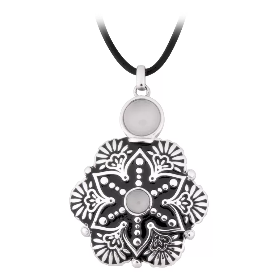 Tearbottle Mandala Flower Necklace