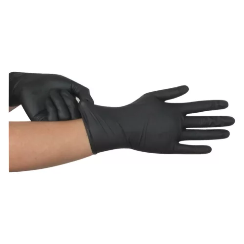 Panthera Latex Gloves - puderfreie schwarze Handschuhe.