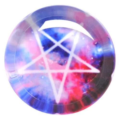 Acrylic - Galaxy Pentagram blau/pink/weiß