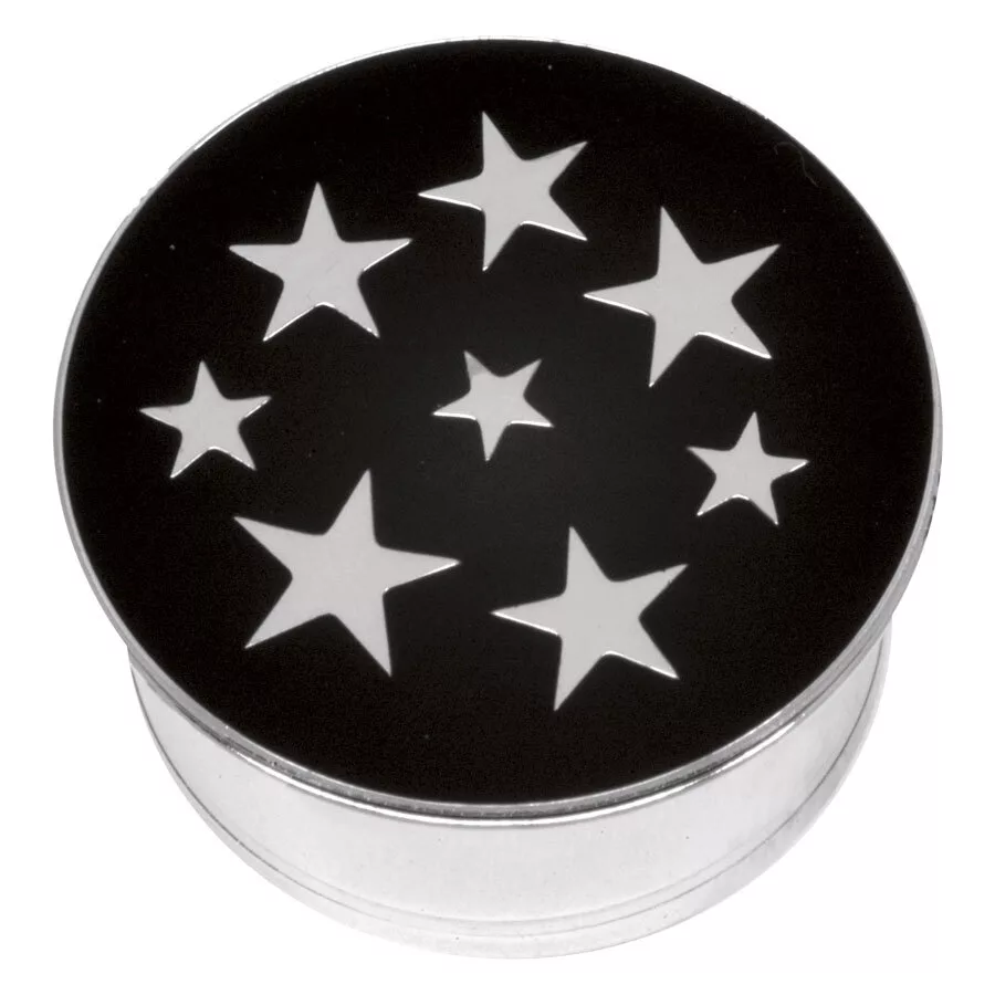 Steel Basicline® Single Flared Impression Plug "Stars on Black"