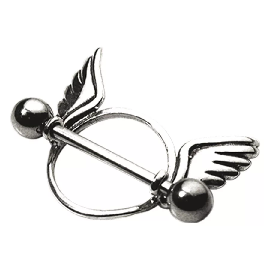 Silver Winged Nipple Rounder